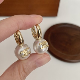 Bông Tai Mạ Vàng 14K Đính Ngọc Trai Sang Trọng Thanh Lịch Cho Nữ