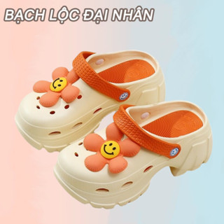 Dép croc BAILUDAREN đế dày tăng chiều cao thời trang đi biển mùa hè