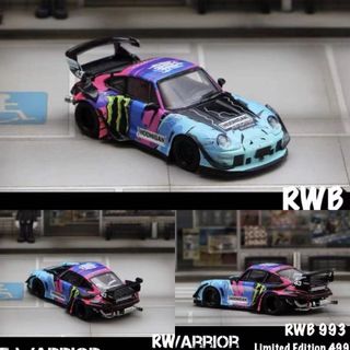 Mô hình xe hơi porsche 993 rwb hoonigan bằng hợp kim tỉ lệ 1: 64