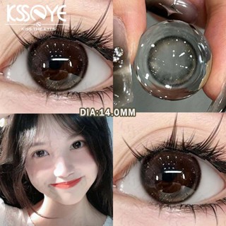 [COD&ống kính phân loại] KSSEYE 2 chiếc kính áp tròng cỡ nhỏ 14.0mm Màu đen lấp lánh trang điểm mắt mềm mại Mắt búp bê Sử dụng 1 ngày (Dụng cụ đeo miễn phí) Ngày ném học trò xinh đẹp
