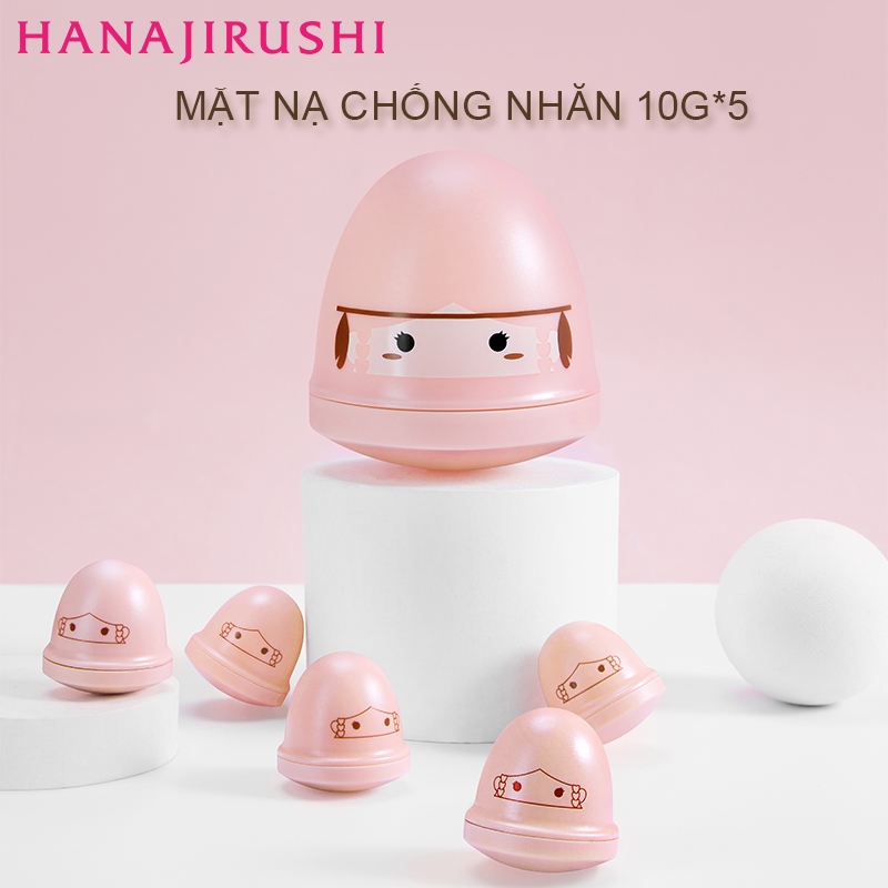 Mặt nạ kiềm dầu HANAJIRUSHI 50g tăng cường sinh lực làm sạch sâu lỗ chân lông dưỡng ẩm chăm sóc da vỏ hình quả trứng