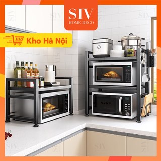 Kệ lò vi sóng kích thước có thể điều chỉnh siv 2/3 tầng-kệ để lò vi sóng ,kệ để đồ nhà bếp
