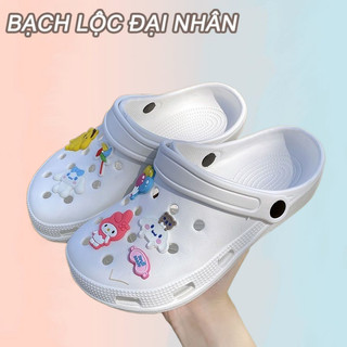 BẠCH LỘC ĐẠI NHÂN✨ Dép Bít Mũi Đế Dày Chống Trượt Đục Lỗ