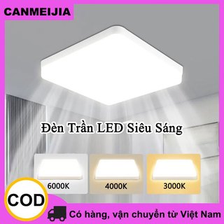 CANMEIJIA ĐÈN LED Ốp Trần Vuông Ốp Trần Siêu Mỏng 220V 30W/40W/50W Bề Mặt Gắn đèn Led Panel cho Phòng Khách Phòng Ngủ Nhà Bếp