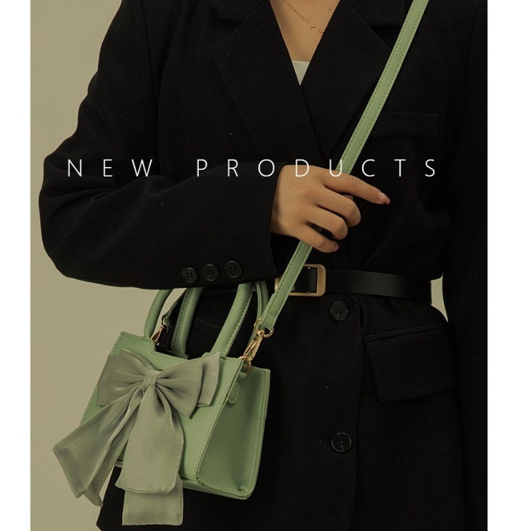 Túi xách CAIYUNYU đeo vai da PU đính nơ kiểu dáng đơn giản thời trang cho nữ | BigBuy360 - bigbuy360.vn