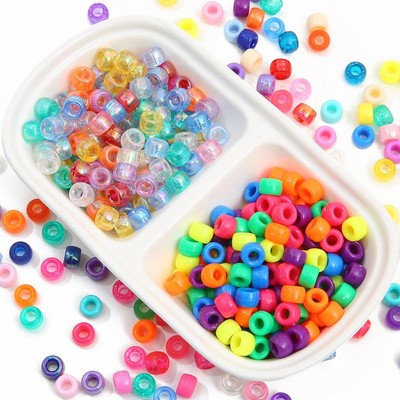 Túi 100 Hạt Xỏ Lỗ Tròn Nhiều Màu Sắc Dùng Để Làm Trang Sức Thủ Công