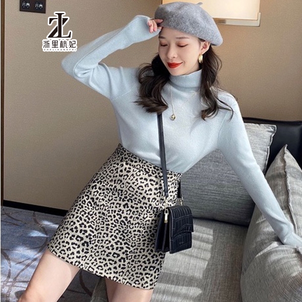 Áo len ZHELIHANGFEI tay dài cổ lọ phong cách thời trang phương Tây