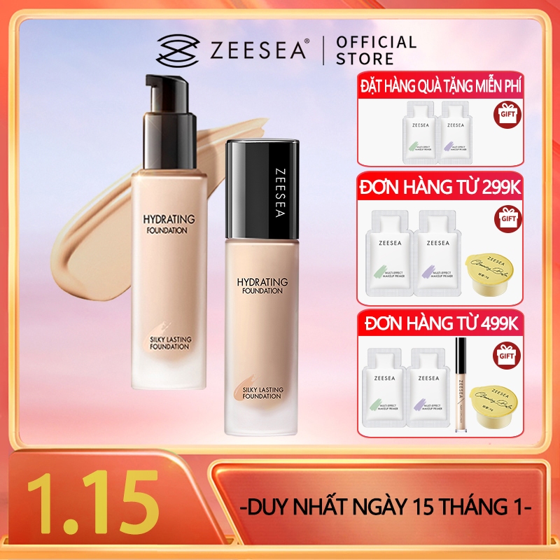 Kem nền Zeesea dạng lỏng che khuyết điểm kiềm dầu hiệu quả lâu trôi 30ml