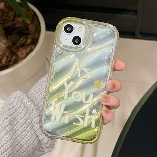 Ốp lưng iphone gợn nước với giấy laser Vỏ thẻ laser cao chữ glass tương thích cho vỏ tpu cho 14 xr 13 11 12 pro max 8 7 6 6s plus x xs max se 2020 13 12 11 dazzle color 3d stereo corrugation soft case