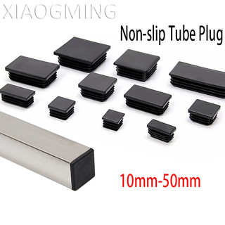 10mm-50mm Hình Chữ Nhật Đen Ống Nhựa Ống Bên Trong Phích Cắm Ống Miếng Lót Chân Bàn Ghế Chặn Cao Su penutup paip Nắp Cắm pvc Vỏ Nội Thất Chân Sàn Chống Trơn Trượt Bảo Vệ
