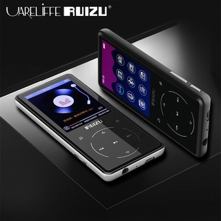 Uareliffe RUIZU D16 Máy nghe nhạc có băng tay Bluetooth5.0 Máy nghe nhạc MP3 Hỗ trợ cơ thể bằng kim loại Loa thẻ SD Đầu ghi FM Video Sách điện tử Máy nghe nhạc di động