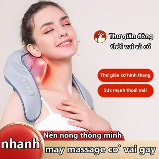 Máy massage cổ vai gáy 6D, Đai massage cổ vai gáy, nhào và chườm nóng đa năng