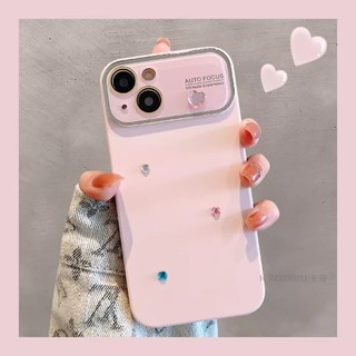 Ôp Điện Thoại Silicon Dẻo Tráng Gương Màu Trơn Đính Đá Sang Trọng Cho iphone 15 14 13 12 pro max Ốp