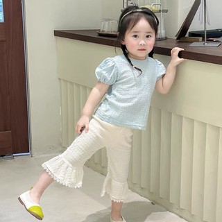 Áo sơ mi ngắn tay thắt nơ mới mùa hè cho bé gái