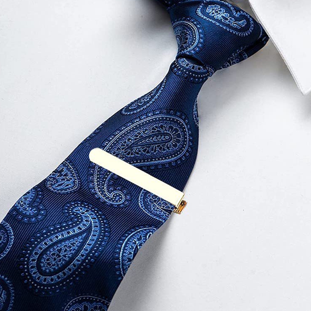 Kẹp cà vạt làm từ kim loại thiết kế đơn giản thời trang cho nam