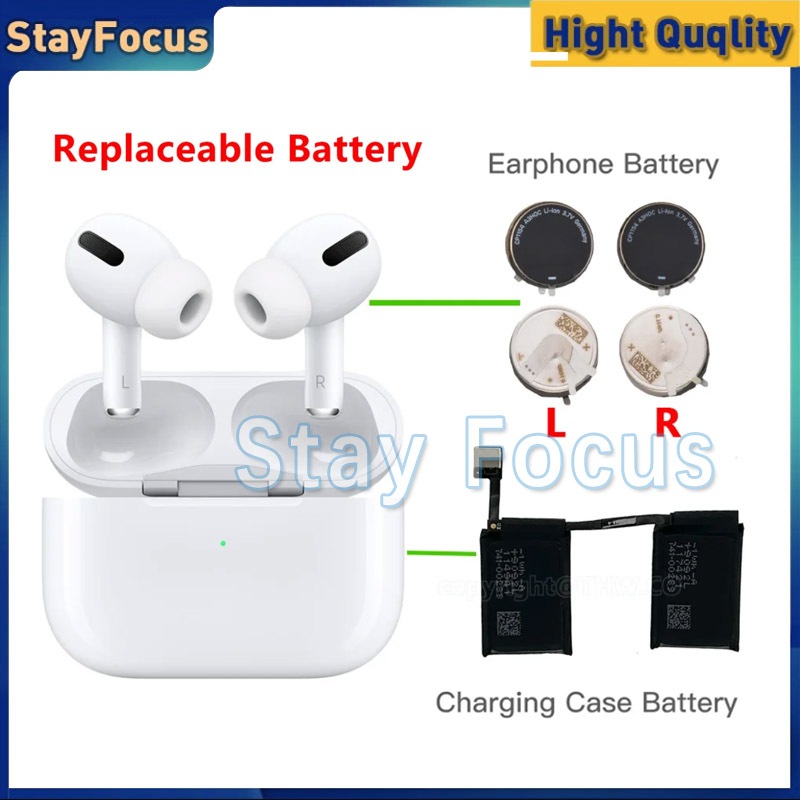 Tháo Lắp Pin Thay Thế Cho Airpods Pro 3 Thế Hệ Tai Nghe Không Dây A2084 A2083 A2190 Hộp Sạc Ngăn Pin
