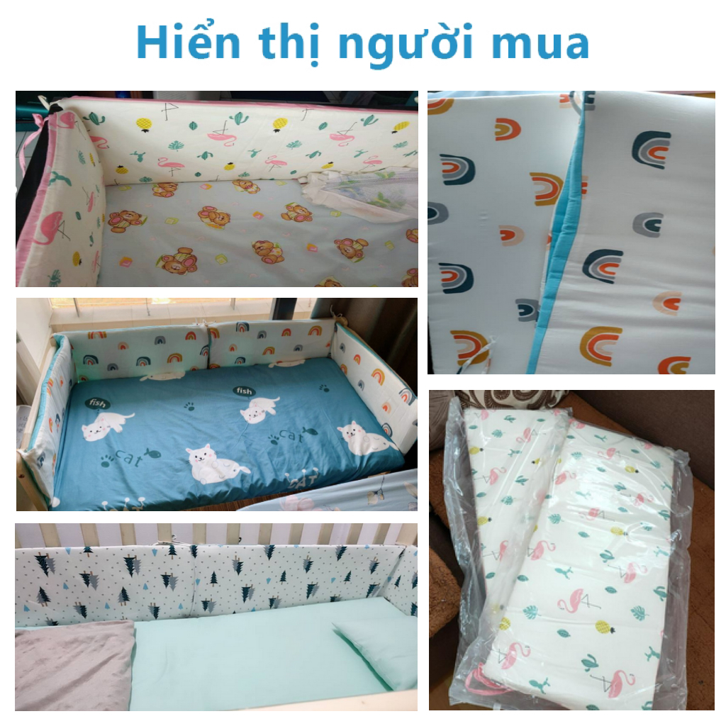 【Giao hàng trong vòng 24 giờ】Mảnh quây cũi dài 120/130x30x2.5cm chắn giường cho bé bộ quây cũi cho bé đệm bảo vệ bằng vải