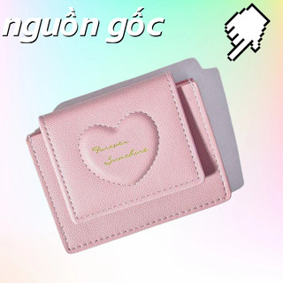Macaron màu nhỏ ví, phiên bản Hàn Quốc của phụ nữ nhỏ ví, tình yêu in ấn PU túi, ngắn zero ví, wallet ví nhỏ