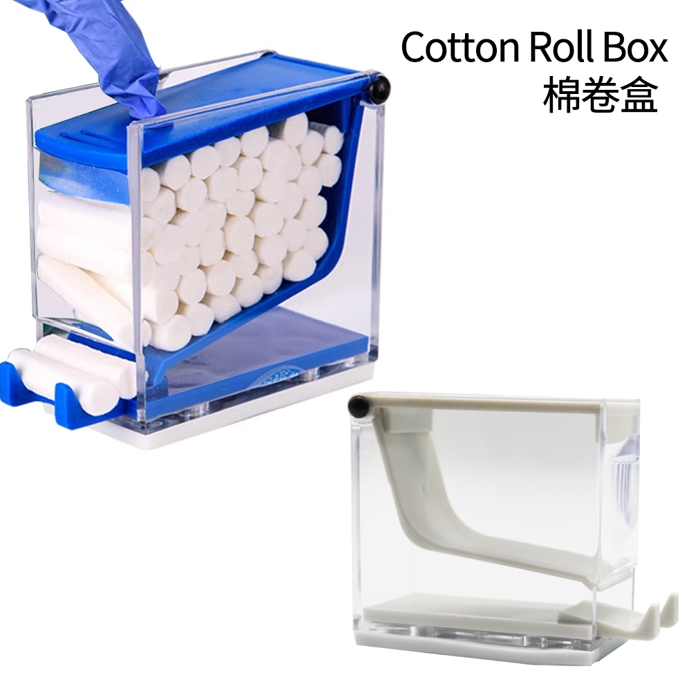 1 pcs Cotton Roll Box White Blue