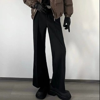  Quần Tây Ống Loe Màu Trơn Thời Trang Hàn Quốc Cho Nam 