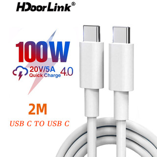 Cáp sạc nhanh hdoorlink 100w pd usb c sang usb c 5a type c thích hợp cho huawei samsung
