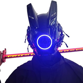 Mặt nạ CyberPunk cho nam giới và phụ nữ Cosplay Mask,Tương lai Punk Tech Suit,Mặt nạ Cosplay Halloween Fitness Party Music Festival Phụ kiện