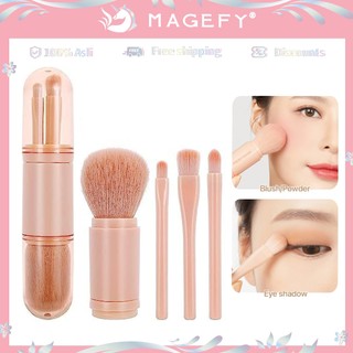 Bộ Cọ Trang Điểm Mini 4 Cây MAGEFY Cọ Make Up Tiện Lợi