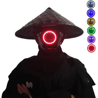 7 màu LED có sẵn Mặt nạ Cyberpunk Tùy chọn LED Samurai Vòng Cosplay Khoa học viễn tưởng Mũ bảo hiểm Đảng Đồ chơi cho nam và nữ