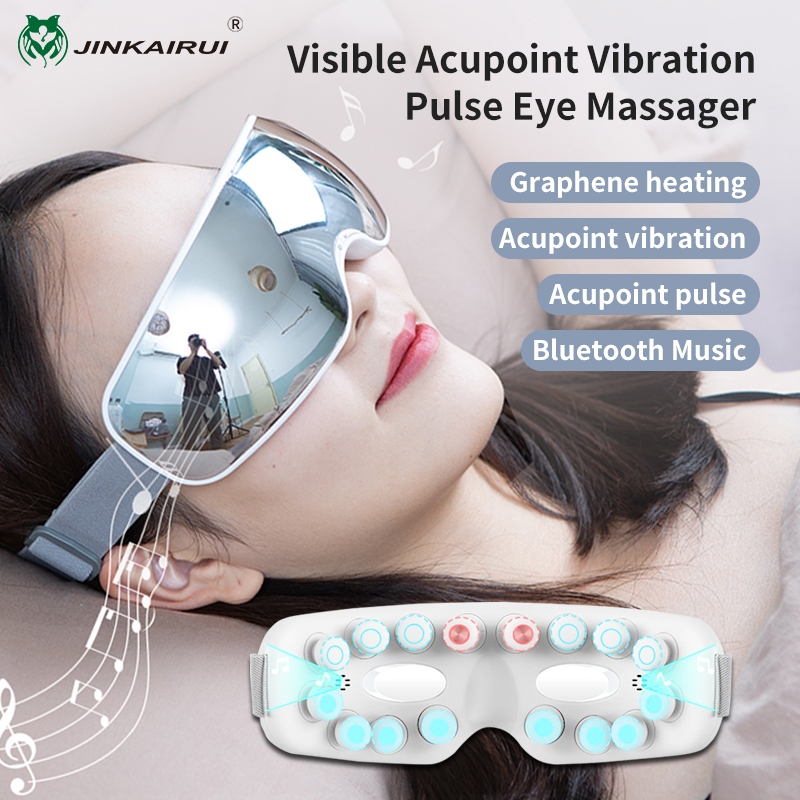 Máy massage mắt đa năng JINKAIRUI bằng silicon xung rung nóng nén