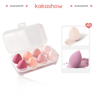kakashow Hộp gồm 8 mút tán kem nền mút trang điểm Bốn màu sắc mềm mại tôi