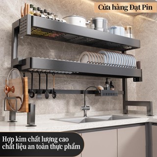 kệ để bát đĩa/65cm-105cmHai lớp kệ úp bát đĩa Giá Úp/Kệ Để Chén Đĩa Trên Bồn Rửa Bát/Chén Đĩa Ráo Nước Bằng Thép Không Gỉ Sắp Xếp Gọn Gàng Cho Nhà Bếp/Hợp kim chất lượng cao