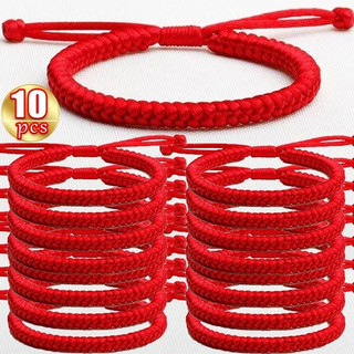 Vòng tay bện dây chỉ đỏ may mắn thiết kế đẹp cho cặp đôi