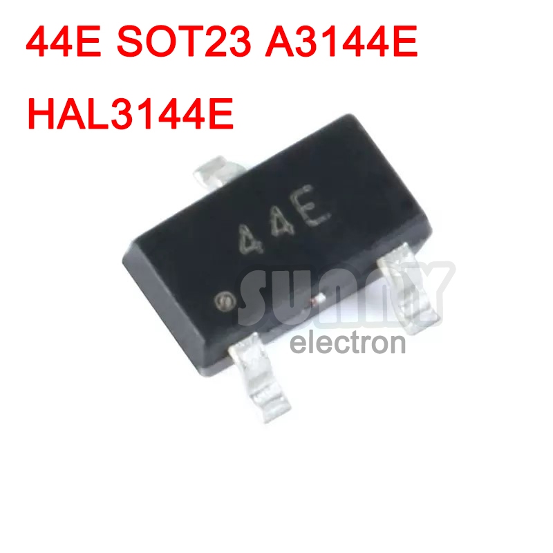 10 CON IC Dán A3144 SOT-23 SMD A3144E 44E IC Dán Cảm biến từ Hall