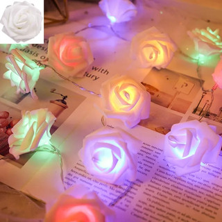 Dây Đèn LED Hình Hoa Hồng Lãng Mạn Chạy Bằng Pin Dùng Trang Trí Cầu Thang / Tiệc Cưới / Valentine