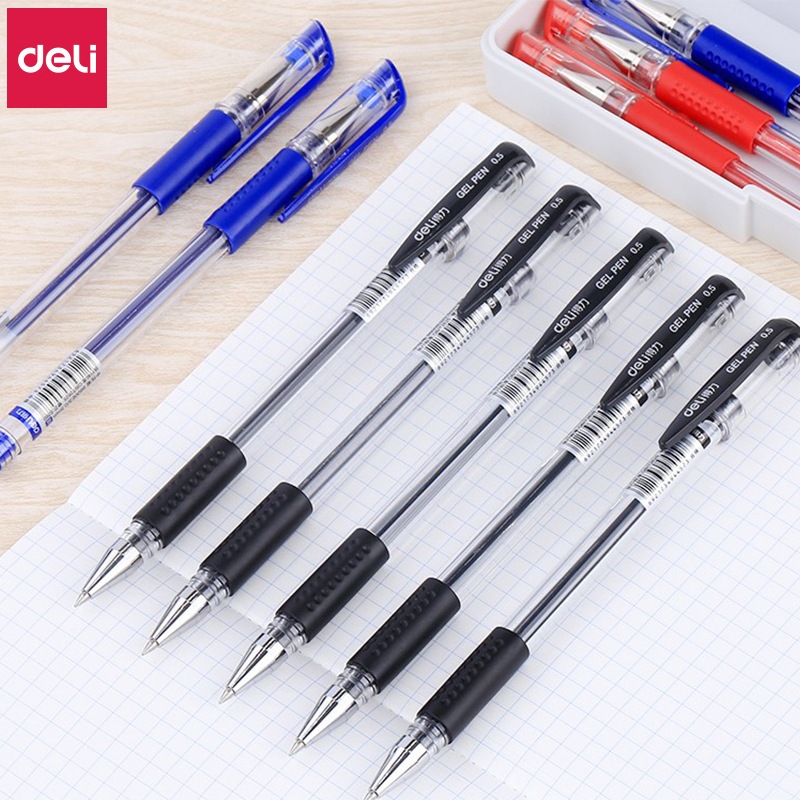 1 Bút Mực Gel Ngòi 0.5Mm Có Ruột Mực Đen / Đỏ / Xanh Dương