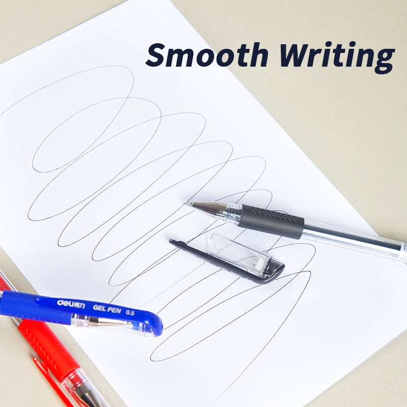 1 Bút Mực Gel Ngòi 0.5Mm Có Ruột Mực Đen / Đỏ / Xanh Dương