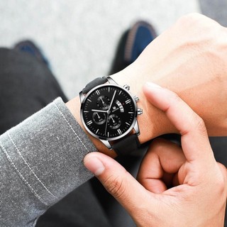 Mới Đồng Hồ quartz Nam Dây Da