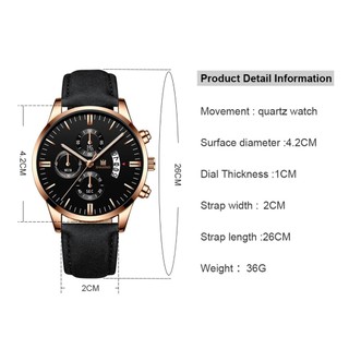 Mới Đồng Hồ quartz Nam Dây Da