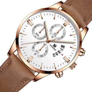 Mới Đồng Hồ quartz Nam Dây Da