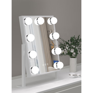 Gương trang điểm để bàn có đèn led thông minh hình chữ nhật