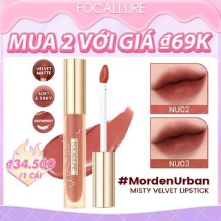 Focallure #Son Môi MordenUrban Velvet City Dạng Lỏng Lâu Trôi Sắc Tố Cao
