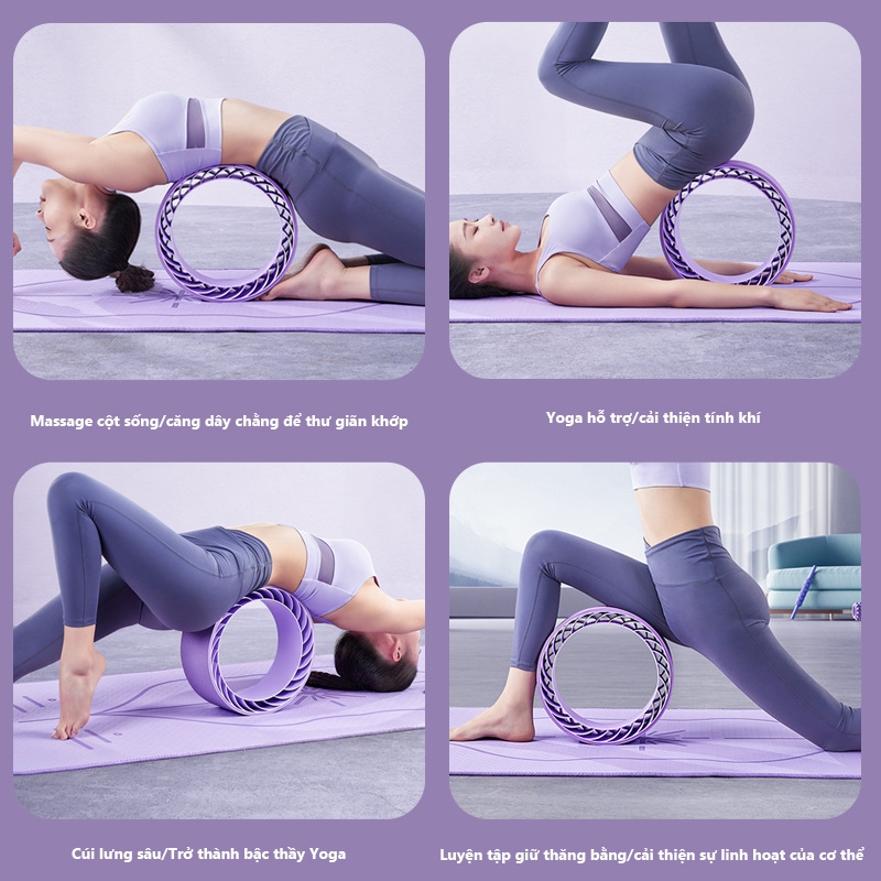 Vòng tập yoga Bánh xe yoga Vòng hỗ trợ/bánh xe phụ yoga, đường kính 30 cm, rộng 12 cm | BigBuy360 - bigbuy360.vn