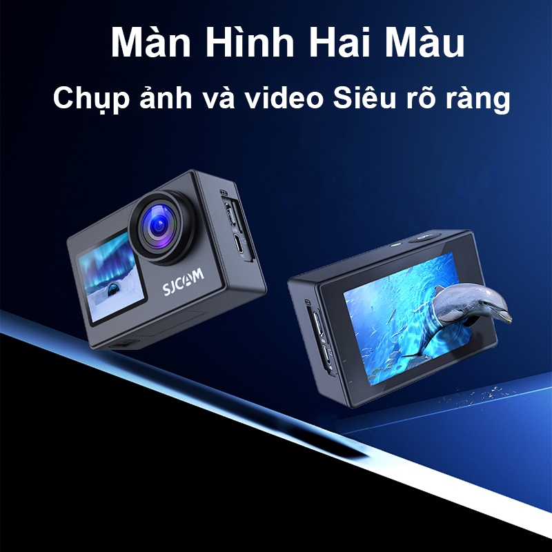 Sjcam camera hành trình sj4000 Màn hình kép sj4000 air 4k 30fps HD wifi 30M chống thấm nước