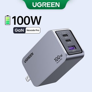 Bộ sạc USB C UGREEN Nexode Pro 65W 100W, Bộ sạc tường PPS nhanh gọn GaN 3 cổng cho, Pixelbook, Dell XPS, iPad Pro, iPhone 15 Pro / 14, Galaxy S23 / Note20, Pixel 8, Ste