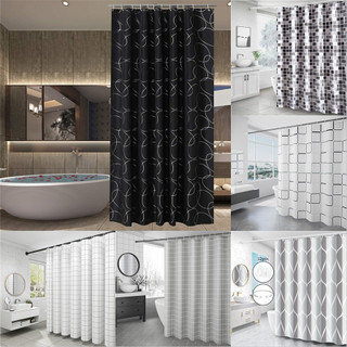 2024 Rèm cửa vải polyester dày dặn trơn không thấm nước nước màu xám đậm cho phòng tắm Rèm tắm | Rèm tắm màu đen trắng xám xanh tinh khiết | Vải polyester dày | Rèm tắm không thấm nước cho phòng tắm