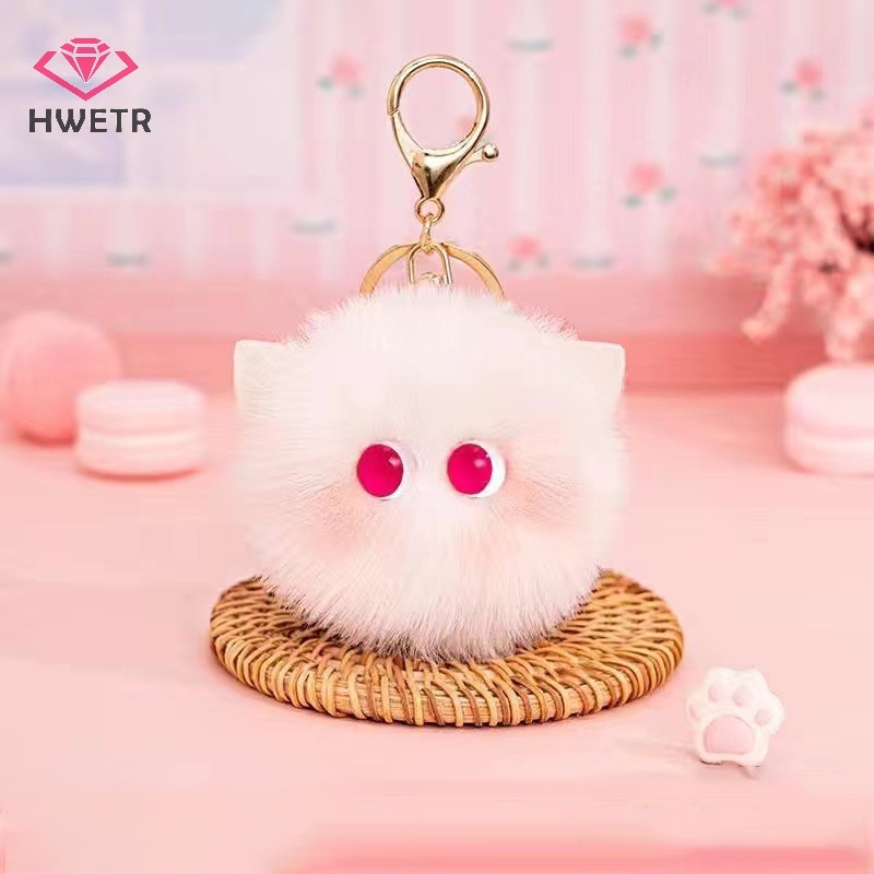 Móc Khóa Hình Mèo Nhồi Bông 8cm Dễ Thương Mới