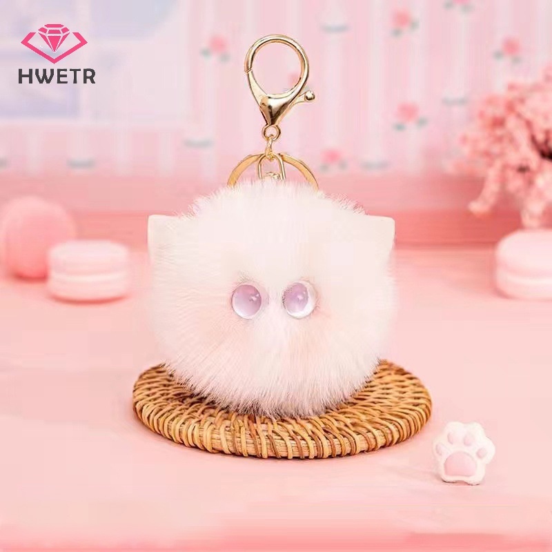Móc Khóa Hình Mèo Nhồi Bông 8cm Dễ Thương Mới