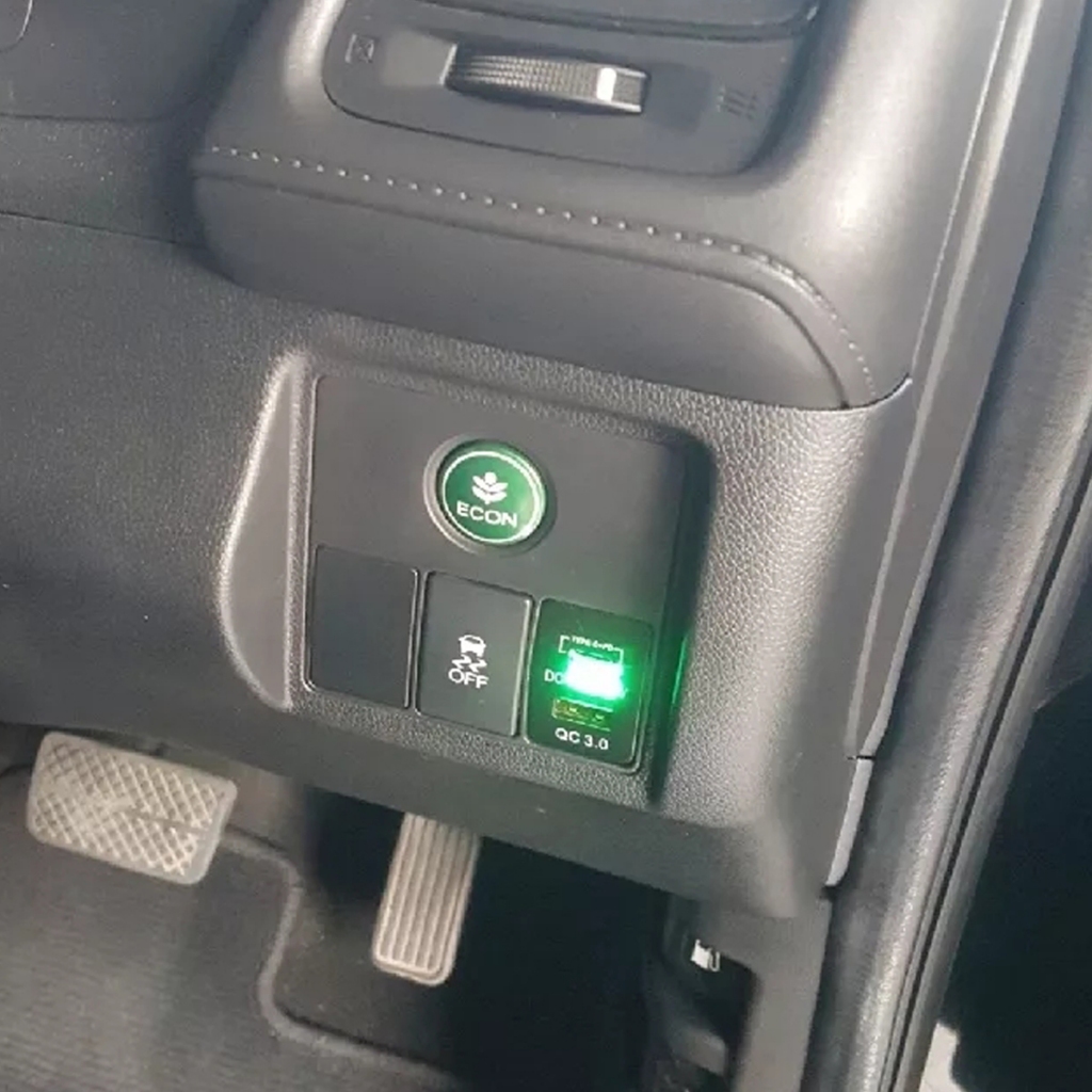 Tẩu Sạc Nhanh QC3.0 USB PD Type-C 25x37mm Cho Xe Hơi Honda Civic City HR-V Fit CR-V Odyssey