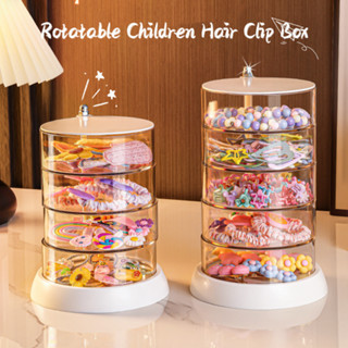 Hộp Đựng Kẹp Tóc / Trang Sức Cỡ Lớn Trong Suốt Chống Bụi Tiện Dụng Cho Bé Gái