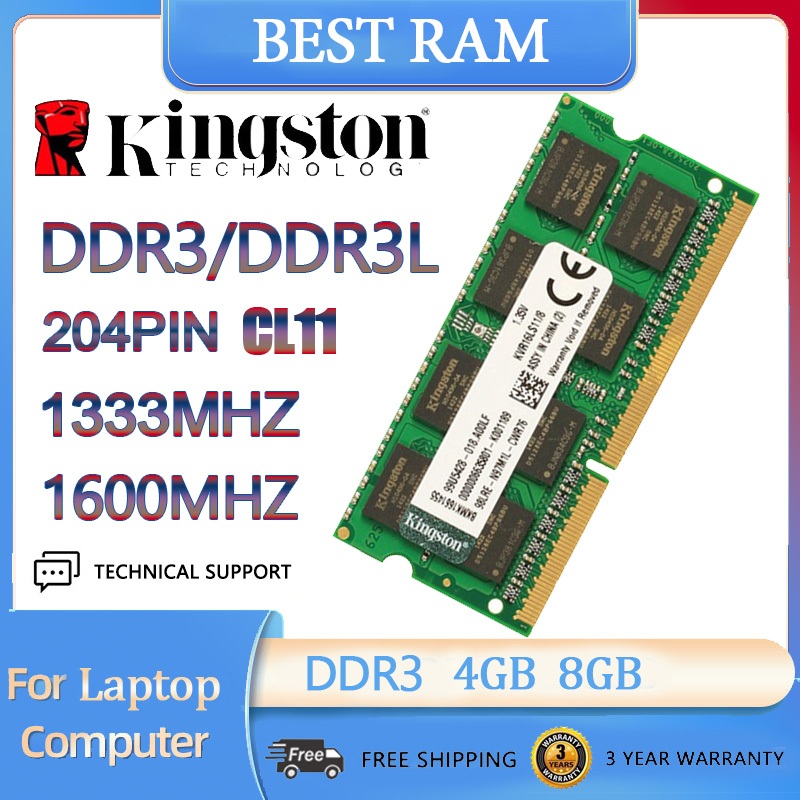 kingston ddr3 4gb 8gb ram 1600mhz ddr3l 1333mhz PC3 12800 memory Notebook